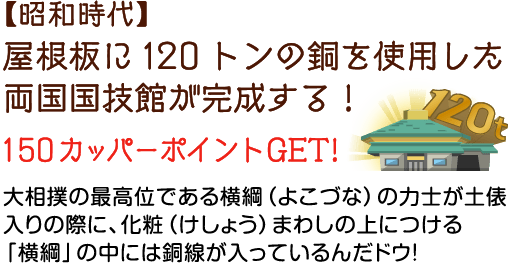 カッパーヒストリーツアーズ トピックス