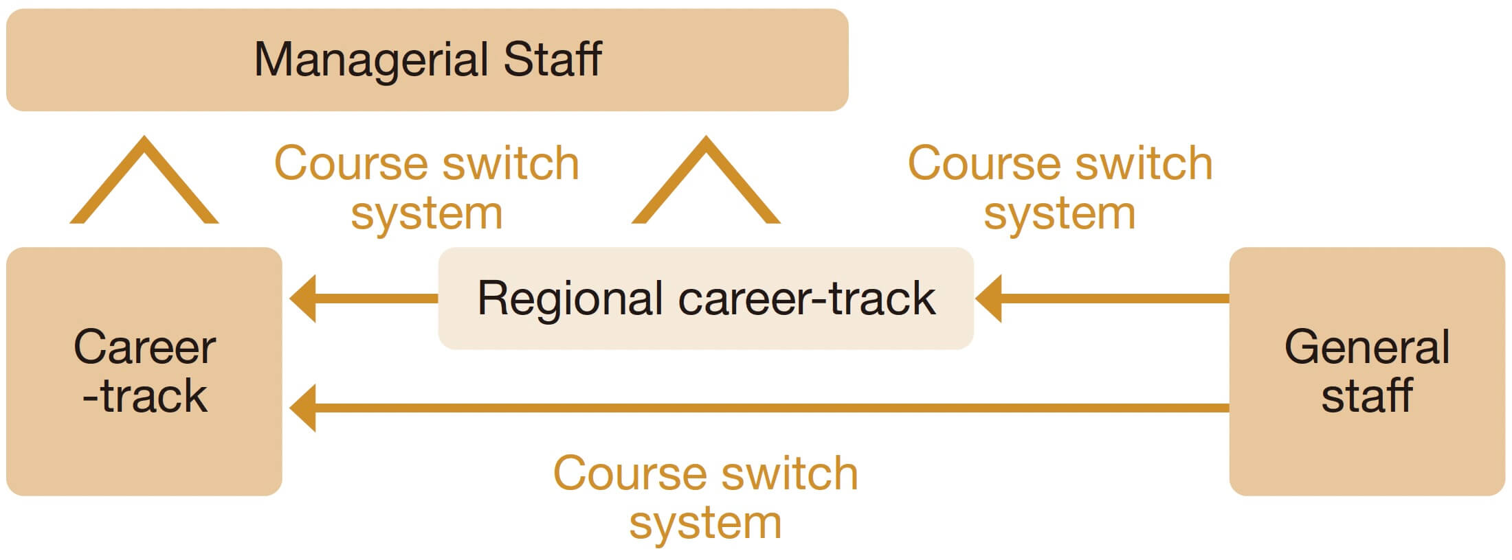 Clarified course classifications between career-track and general staff positions