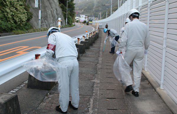 Cleanup around plant areas
