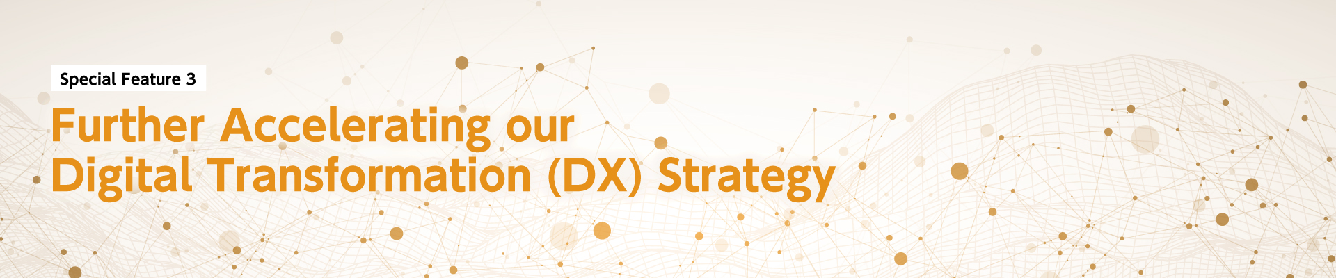 Special Feature 3 Further Accelerating our Digital Transformation (DX) Strategy