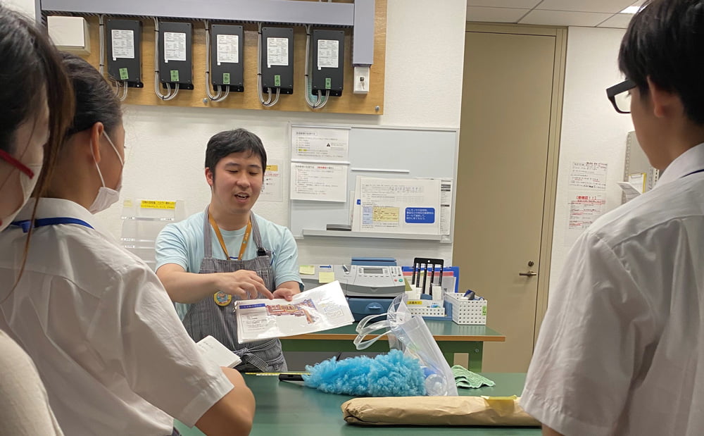 Students listening attentively